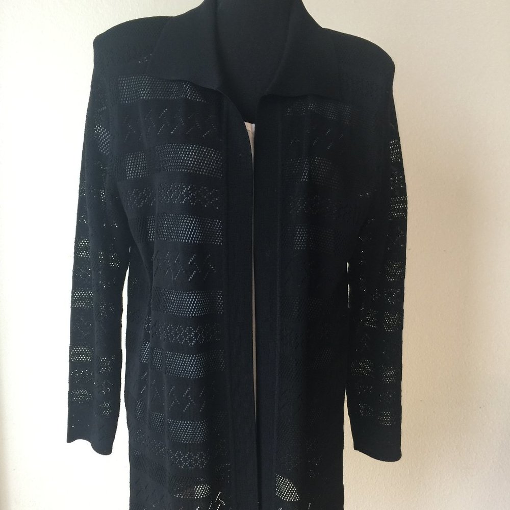 Misook Open Front Long Duster Cardigan - image 1